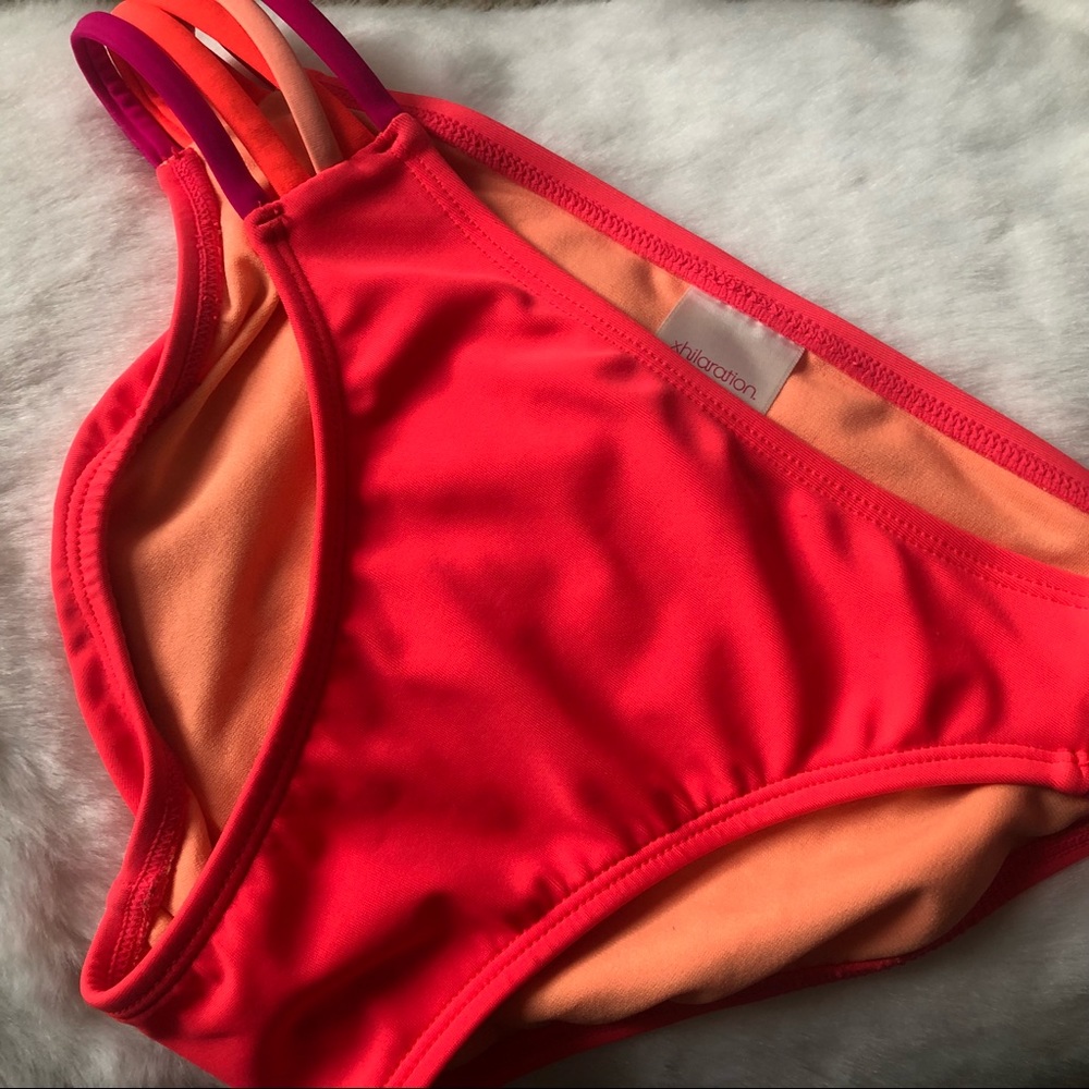 Bright Pink strappy bikini bottom